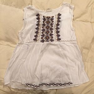 Embroidered tank top/tunic